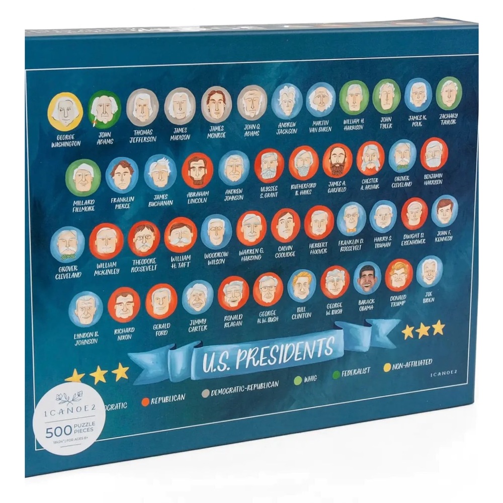 1CANOE2 500 piece puzzle, U.S. Presidents